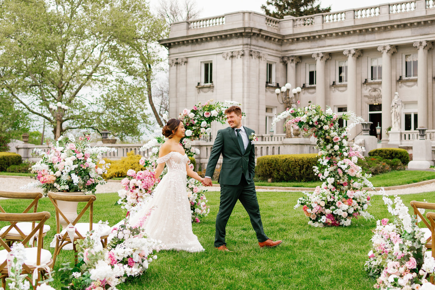 The Julie Floral Urns