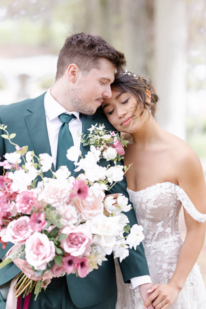 The Julie Bridal Bouquet & Boutonniere