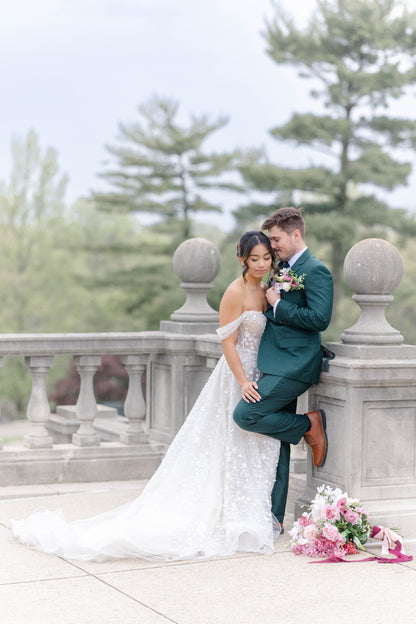 The Julie Bridal Bouquet & Boutonniere