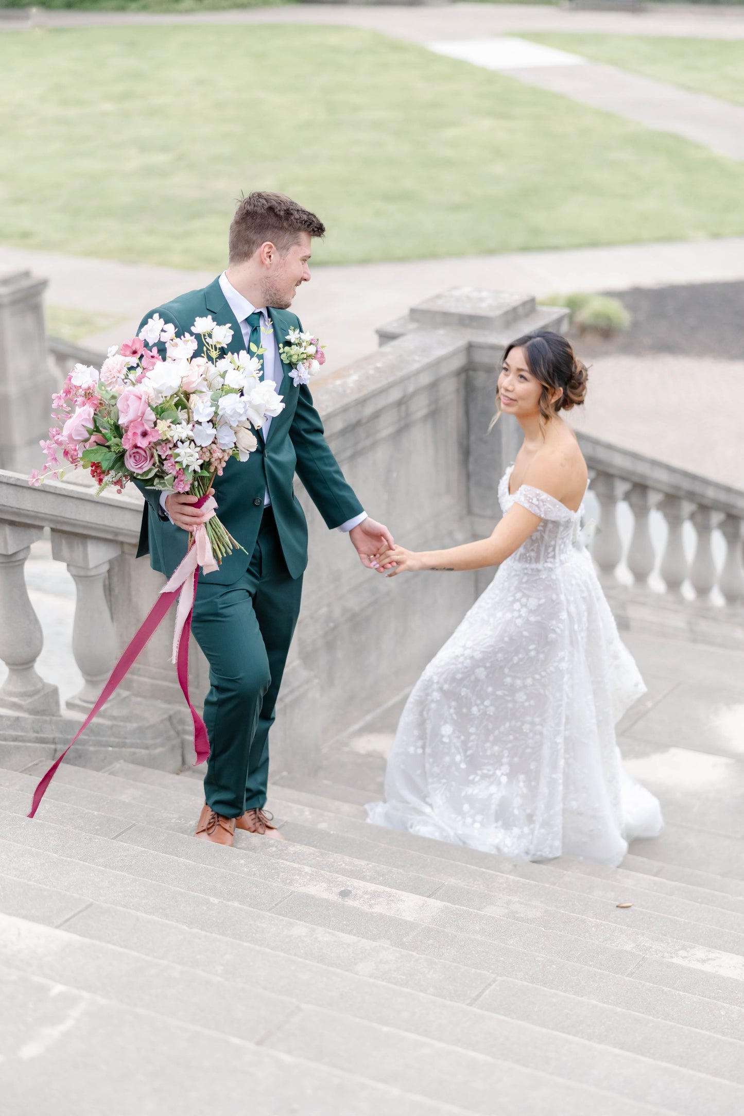 The Julie Bridal Bouquet & Boutonniere