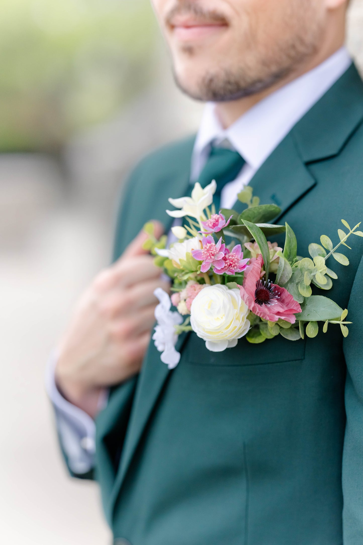 The Julie Bridal Bouquet & Boutonniere