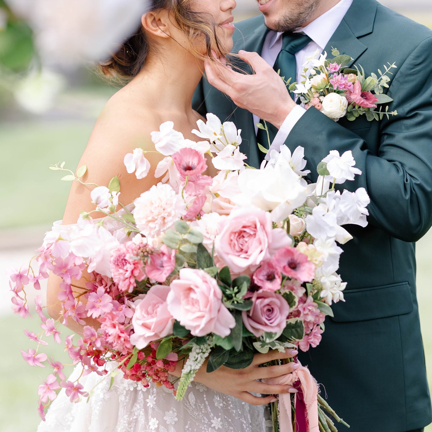 The Julie Bridal Bouquet & Boutonniere